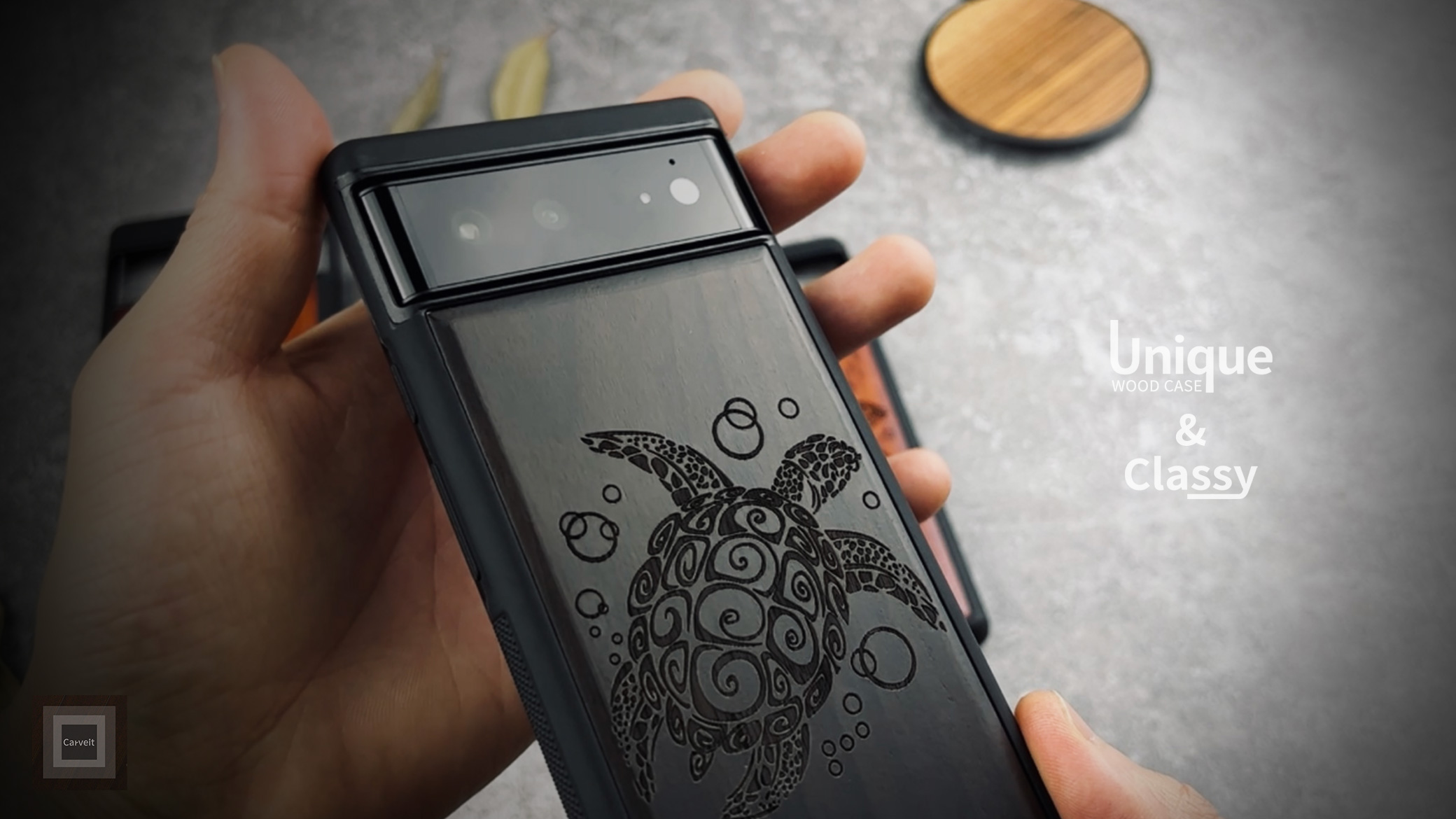 Amazon.co.jp: Carveit 木製ケース 対応 Google Pixel 7 天然木, 無垢